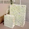 Bolsa de Papel Kraft Portátil Fofa Rosa Claro Gato Tamanho Pequeno e Médio Dia das Crianças Festival da Deusa Sacolas Exquisite ins
