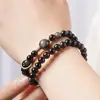 Pulsera DIY Día y Noche Piedra Plateada Especificaciones 0.6 Estilo de Moda para Hombres y Mujeres Rosario de Mano Joyería Decorativa Fabricante Mayorista
