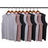 Chaleco de Verano Delgado Retro Moderno Estilo Americano Lavado para Hombre Camiseta Holgada para Hombre Camiseta sin Mangas para Hombre Color Sólido
