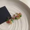 ¡Colores del arcoíris! Aretes de grava de color para mujer, diseño de nicho, aretes dulces hechos a mano personalizados, aretes Super Fairy al por mayor
