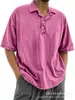 2026 Site Independente da Amazon Transfronteiriço Camisa Polo Casual Versátil de Manga Curta com Botões 100% Algodão para Homens