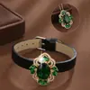 Pulsera Geométrica Tallada Vintage Italiana de Alta Resistencia con Incrustaciones de Circonita, Pulsera Versátil Estilo Palacio para Mujer, Exclusivamente para Ventas Transfronterizas