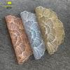 Venta al por mayor del fabricante Creativo Lujo Ligero Estampado en Oro Redondo Hueco PVC Manteles Individuales Aislamiento Térmico Posavasos Antideslizantes Manteles para Vajilla Manteles para Platos