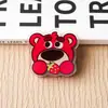 Clipe PP Urso Morango, clipe para recados, clipe de vedação, clipe de acrílico de alta qualidade, clipe multifuncional de apoio para estudantes, adequado para provas