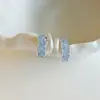 Brincos de Tarraxa de Cristal Degradê em Formato C Frescos Doces Estilo Coreano Primavera/Verão Estilo Fada Temperamento Design de Nicho Brincos Acessórios de Orelha