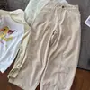 Pantalones Rectos de Pierna Ancha de Pana 3D Yunbai Mansu/26 Otoño, Color Sólido, Cintura Semi-Elástica, Pantalones Largos de Tiro Alto