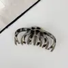 Presilha Grande para Cabelo Grosso, Presilha Tubarão com Estampa de Leopardo Brilhante Estilo Coreano, Presilha de Garra de Abóbora Tendência, Acessório de Cabelo Versátil Popular