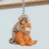 Colgante de peluche heMonkey para protección transfronteriza, colgante de acrílico de orangután de pelo rojo