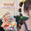 Elásticos de Cabelo de Pelúcia para Bebês, Elásticos de Cabelo de Alta Elasticidade para Meninas, Suaves com o Cabelo, Pequenos Elásticos de Cabelo, Acessórios de Cabelo Infantis de Ano Novo