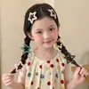 Presilhas de Cabelo Coloridas Xadrez Estrela para Meninas, Presilhas para Franja Lateral, Acessórios de Cabelo para Meninas e Bebês, Grampos para Cabelos Soltos