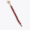 Conjunto de Três Cores de Zircônia Europeu e Americano Mais Vendido na Fronteira Pulseira com Corrente de Pérolas e Pingente de Elefante Cravejado com Diamantes de Designer para Mulheres