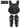 Sulaite Equipamento de Proteção Off-Road para Motocicleta Colete Antiqueda Verão Respirável Protetor de Peito para Pilotagem Conjunto de Joelheiras Downhill