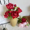 ¡Autorización! Flores Artificiales de Peonía de Alta Calidad con 2 Cabezas para Boda y Decoración del Hogar, Arreglos Florales y Exhibiciones de Flores Falsas