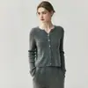 Cardigan de Punto de Cachemira con Botones de Temperamento de Lujo Ligero para Mujer, Ropa Exterior Amigable con la Piel, Nuevo Estilo Otoño/Invierno 2026, Ropa Exterior, Suéter, Top