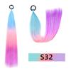 Comercio Exterior al por Mayor Hilo de Oro y Plata Ez Peluca de Rastas Cola de Caballo Gradiente de Colores Mechón Individual Cabello Trenzado DIY Hilo Láser Trenza Grande