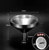 Funil Espessado de Aço Inoxidável, Pote de Óleo de Grau Alimentício com Diâmetro Pequeno, Funil de Vinho Doméstico, Filtro de Despejar Óleo de Boca Pequena, Utensílios de Vinho Atacado