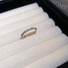 Anillo de bambú con circonita de estilo chino, chapado en oro auténtico, nuevo, estilo nacional, estilo frío, elegante, a la moda, para mujer.