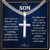Collar de cadena cubana de hip-hop de personalidad europea y americana transfronterizo para hombre, para enviar a familiares y amigos, tarjeta de bendición, caja de regalo, joyería exquisita