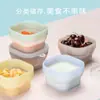 Nuevo Estándar Nacional Venta al por Mayor de Fábrica En Stock Tazón para Comida de Bebé de Silicona de Grado Alimenticio, Fiambrera Portátil para Picnic al Aire Libre, Plegable de Silicona
