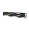 Altavoz Bluetooth Inalámbrico con Luces de Colores, Ranura para Tarjeta, Radio, Subwoofer de Escritorio, Sonido Estéreo, Portátil