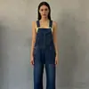 Pantalones de peto vaqueros casuales holgados para mujer con bolsillos, nuevo suministro de comercio exterior de Amazon transfronterizo europeo y americano