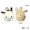 Colgantes de esmalte de la linda serie Sanrio oso de dibujos animados, My Melody, perro Pacha accesorio DIY colgantes pequeños