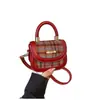 Bolso de Mano Mini Elegante de Alta Gama para Niñas, Cruzado de Hombro Versátil de Nicho a Cuadros de Lana