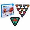 Disco marcador de número para entrenamiento de fútbol y baloncesto, marcador triangular para deportes infantiles en interiores y exteriores, tapete de referencia, marcador de campo