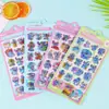Pegatinas de Dibujos Animados Estilo Japonés 3D de Relieve Sólido para Niños Materiales para Planificador DIY Pegatinas de Cristal Pegatinas de Papelería Decoración