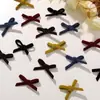 Otoño e Invierno Retro Versátil Hecho a Mano Terciopelo Lazo DIY Pasador Clip de una Palabra Decoración de Caja de Regalo Zapatos y Calcetines Accesorios para el Cabello Accesorios