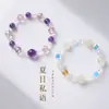 Pulsera de Cristal Tallado Amatista Natural Estilo Chino Nuevo Pulsera de Cristal Morado Joyería de Alta Gama Venta al por Mayor