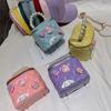 Bolsa de Gelatina de Dibujos Animados Linda para Niños Monedero de Silicona para Niña Bolso Cruzado Mini Bolso de Mano de Perlas para Niña