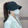 Gorra de Pato de Estilo Coreano de Ala Ancha para Cubrir la Cara para Mujeres, Versátil para Primavera y Otoño, Sombrero de Pescador Adelgazante, Gorro de Lana Casual, Directo del Fabricante