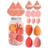 14 Kit Puff para Polvo de Botella Flotante traje Puff sin Látex Calabaza Gotas de Agua Corte Inclinado Puff Huevo de Belleza Huevo de Maquillaje