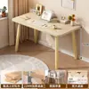 Mesa de escritório de madeira maciça para casa, mesa de jantar para casa, escrivaninha para estudante, escrivaninha para quarto, mesa simples para computador de mesa para moradia alugada