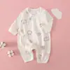 Ropa de Verano para Bebé, Delgada y Transpirable, Mameluco de Algodón Puro, Ropa de Mariposa para Recién Nacidos Clase A, Ropa para Aire Acondicionado
