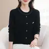 Novo suéter de malha feminino para outono e inverno, pulôver casual folgado, top estiloso e versátil, adequado para usar em camadas