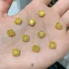 Plata de Ley S925 Chapada en Oro Nudo Chino de la Suerte Nube Propicia Accesorios de Nube Trasera Pulsera DIY Pulsera Cuerda Tejida a Mano Accesorios de Cuentas Espaciadoras
