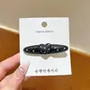 Presilha de Cabelo Estilo Coreano Retro Coração Bolinhas para Mulheres Sensação de Alto Padrão Presilha para Cabelos Rebeldes Presilha Lateral Presilha para Franja Temperamento Versátil Presilha Bico de Pato