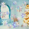 Suministros Decorativos de Copo de Nieve Tridimensional Papel Copo de Nieve 3D Juego de Seis Piezas Colgante Centro Comercial Escaparate Colgante