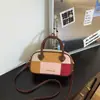 Bolsa tote balde de alta qualidade, texturizada, estilosa, com cores contrastantes, feminina, nova moda 2026, versátil para o dia a dia, bolsa transversal pequena