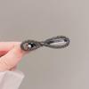 Preto Requintado Hairpin Strass Arco Side Bangs Back Head Hairpin Hairpin Hairpin Hairpin Hairpin Acessórios para o cabelo