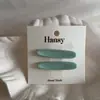 Traje de Pinzas Metálicas Dulces para Niña Pinza Ovalada para Flequillo Color Macarrón Par de Pinzas para Cabello Suelto Estilo Nuevo Accesorios para el Cabello
