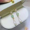 Nova Prata Esterlina S925 Pérola Natural de Água Doce Genuína Joias Brincos Banhados a Ouro 18K Joias de Pérola Zhuji Uma Peça Dropshipping