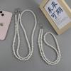 Corrente de pérolas diy corrente para capinha de celular corrente para bolsa transversal bolsa com alça de ombro transversal corrente para pendurar feminina joia acessórios decorativos