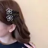 Presilha de Cabelo Floral Atmosférica com Bolinhas, Presilha Lateral Elegante para a Testa, Presilha BB para Cabelos Soltos, Grampo Delicado, Acessório de Cabelo