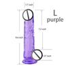 Juguete sexual simulado Femenino Pene transparente Pene de cristal Copa de succión Dildo Dispositivo de masturbación Artefacto Súper grande y Súper suave