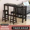 Mesa de Bar Contra a Parede, Mesa de Bar para Loja de Chá de Leite, Mesa Alta, Mesa de Café da Manhã de Bar, Conjunto de Mesa e Cadeiras de Jantar, Mesa de Bar