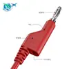 Cable de Prueba con Pinza de Cocodrilo de Cabeza de Linterna de Cobre de 4 mm con Cable de Conexión para Multímetro Re-enchufable J70054-B