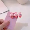 Pinza para el pelo de conejo rosa lindo con estrella de dibujos animados, clip lateral para flequillo de pelo de niña, pinza para el pelo dulce, horquilla, tocado